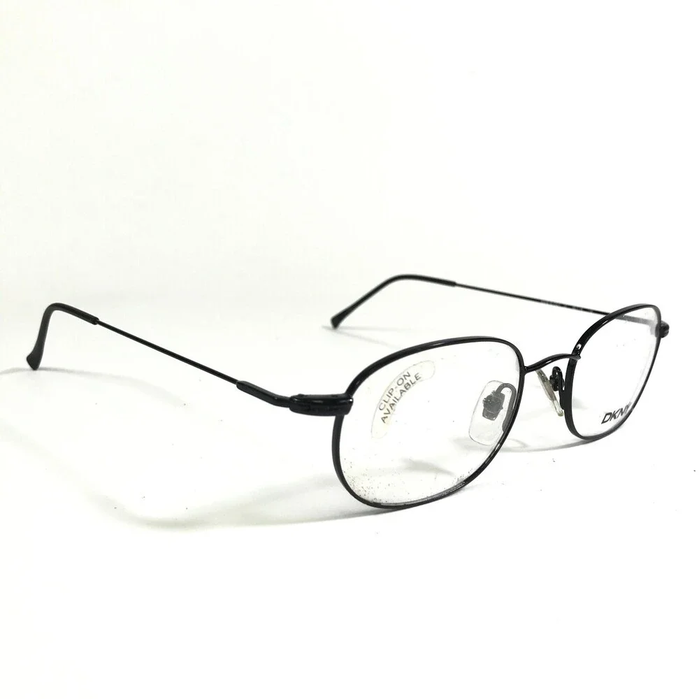 DKNY Eyeglasses Frames 6404 001 Black Round Oval Full Wire Rim 50-19-140